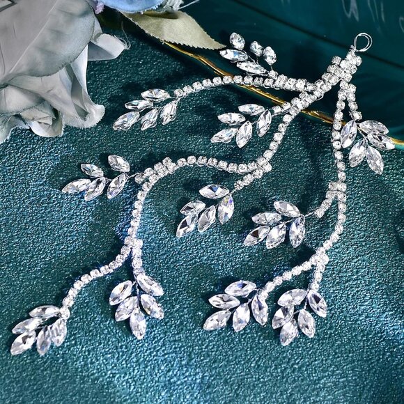 Wedding Headband Rhinestone Bridal Hair Accessories for Women Bridesmaids - Picture 4 of 6